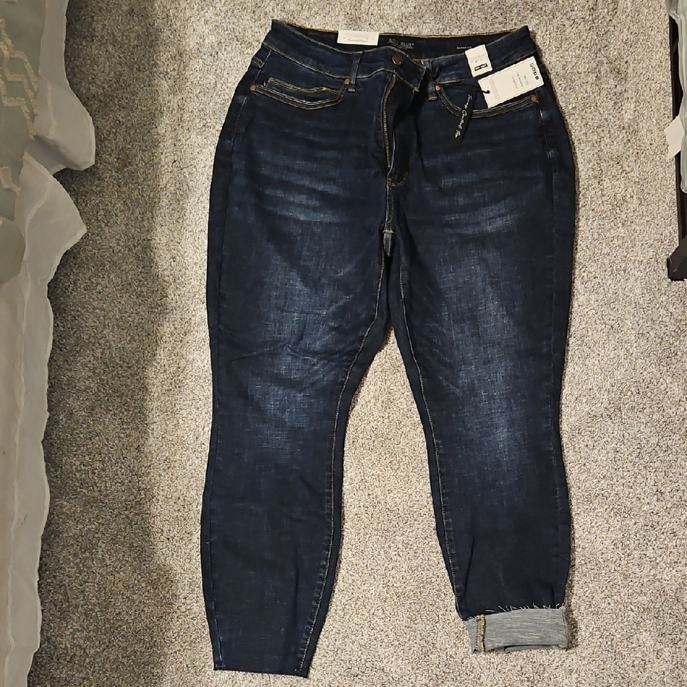Judy Blue Skinny Jeans Blue Distressed Denim
